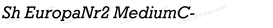 Sh EuropaNr2 MediumC字体转换